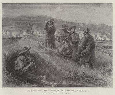 La guerra ispano-americana, apertura della battaglia di San Juan, Santiago de Cuba da Henry Charles Seppings Wright